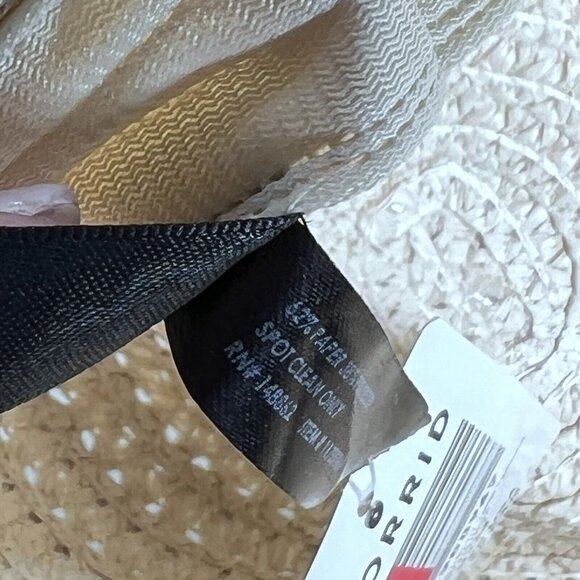 TORRID Tan Woven Hat S/M Crochet Trim Band Natural Sun Fedora Tags - Picture 6 of 7